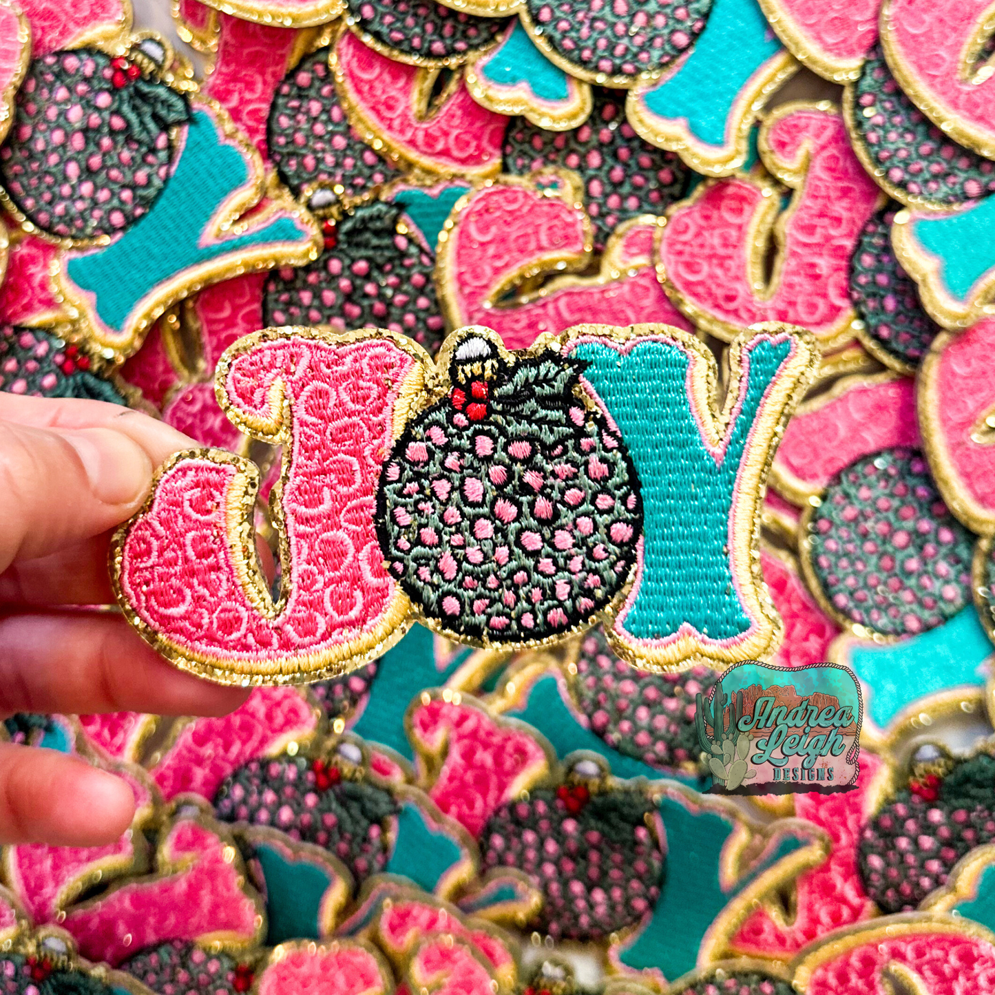 Glitter Joy Embroidered Patch
