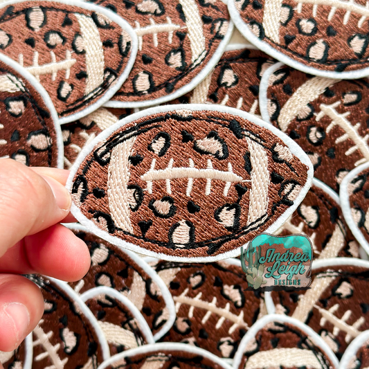 Tan Leopard Print Embroidered Patch