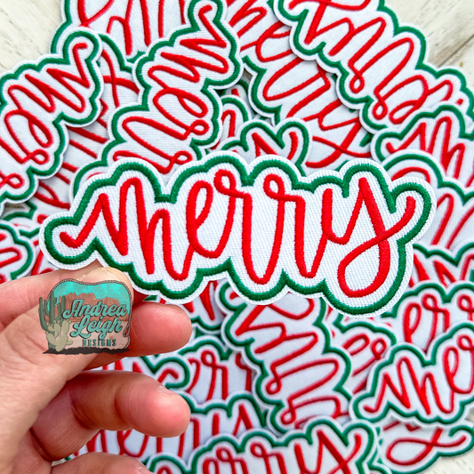 Merry Embroidered Patch