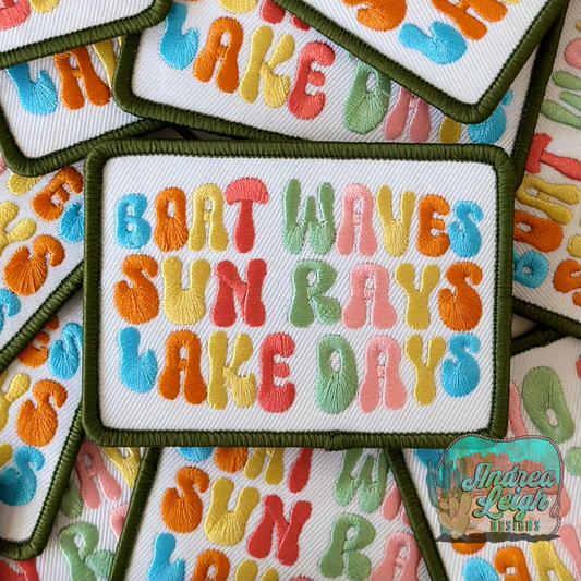 Boats Waves Embroidered Patch
