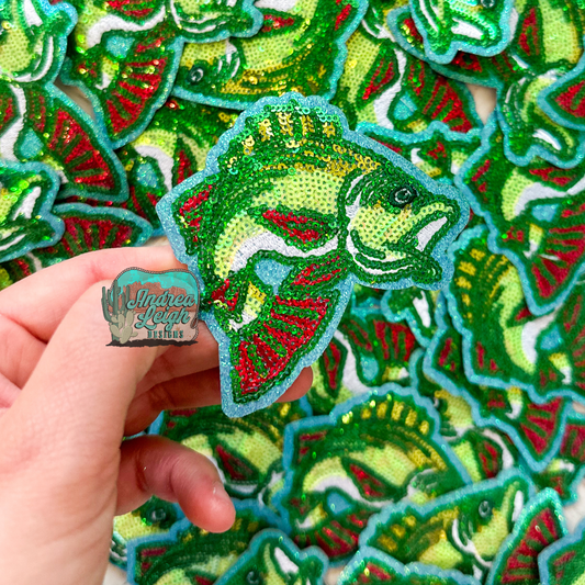 Glitter Fish Embroidered Patch