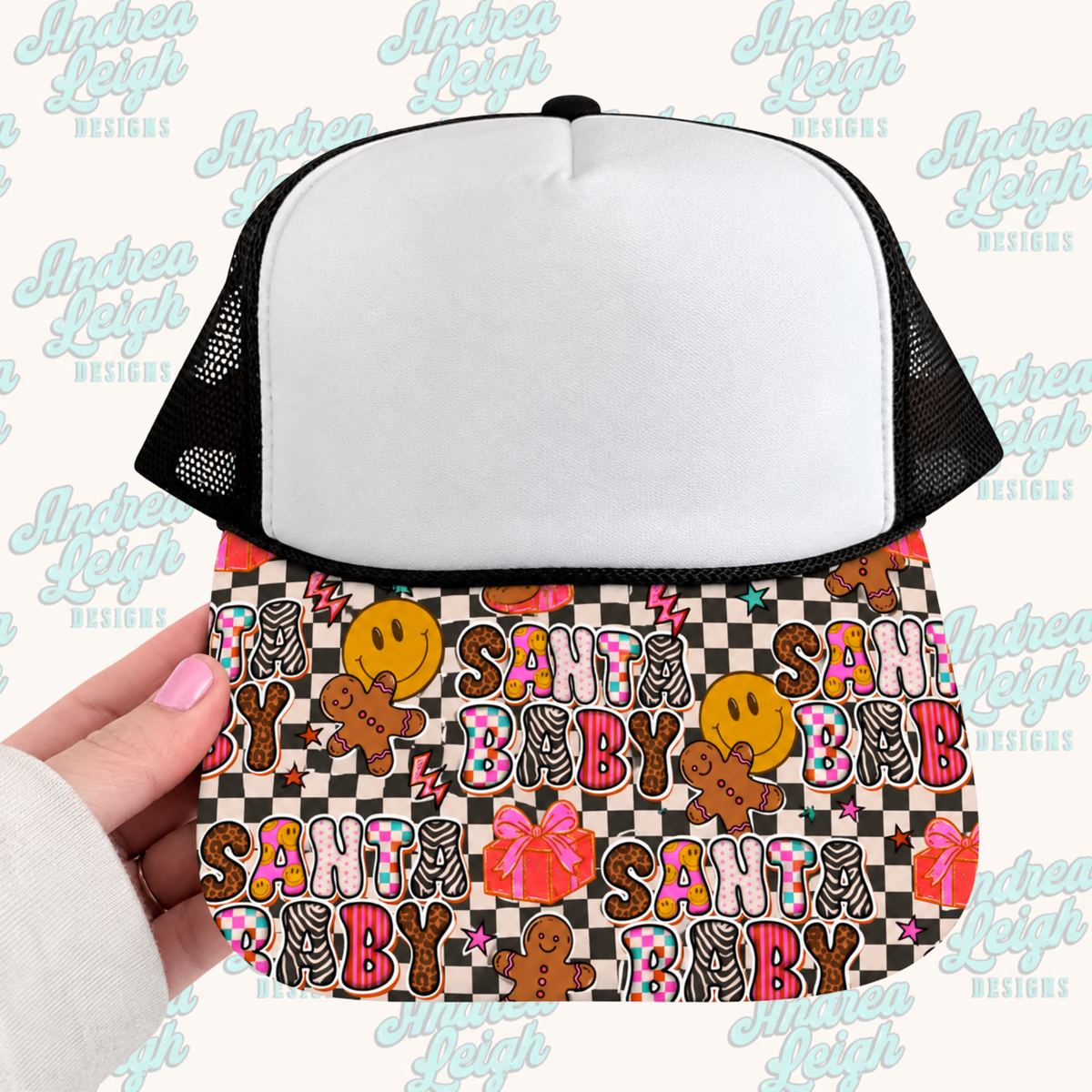 Santa Baby Hat Brim DTF Transfer