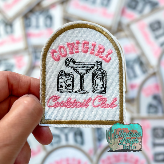 Cowgirl Cocktail Club Embroidered Patch