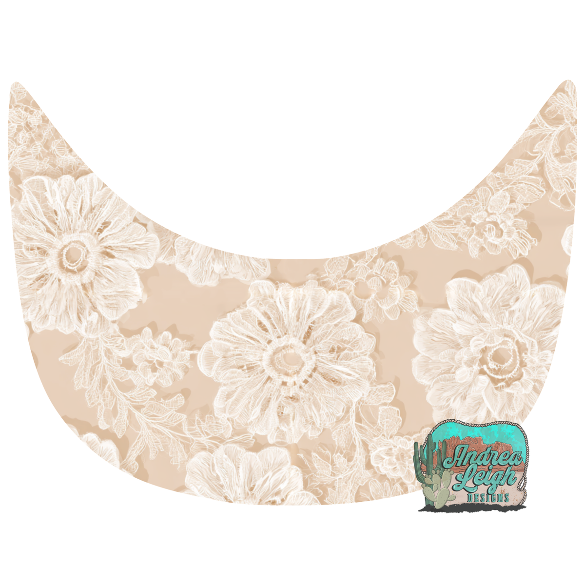 Faux White Lace Hat Brim DTF Transfer