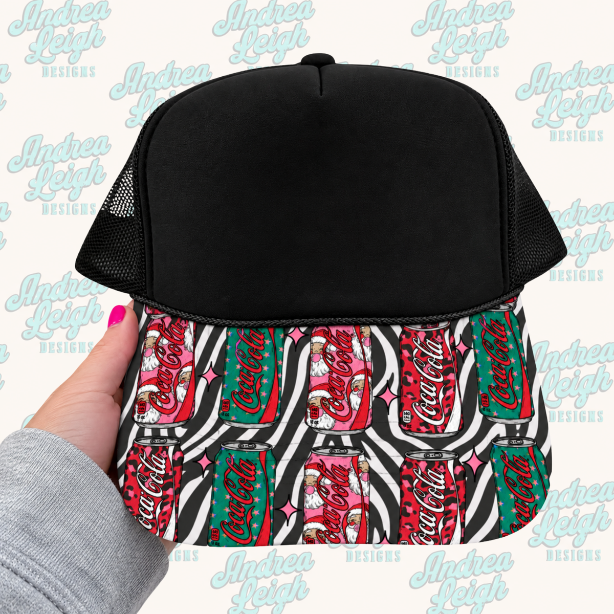Christmas Coca Cola Hat Brim DTF Transfer