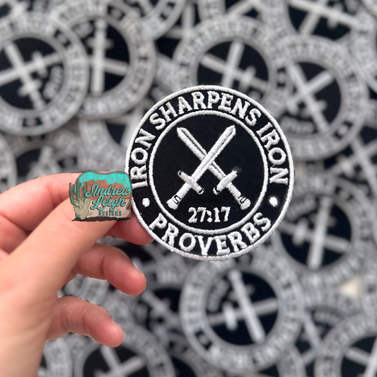 ALD EXCLUSIVE- Iron Sharpens Iron Embroidered Patch