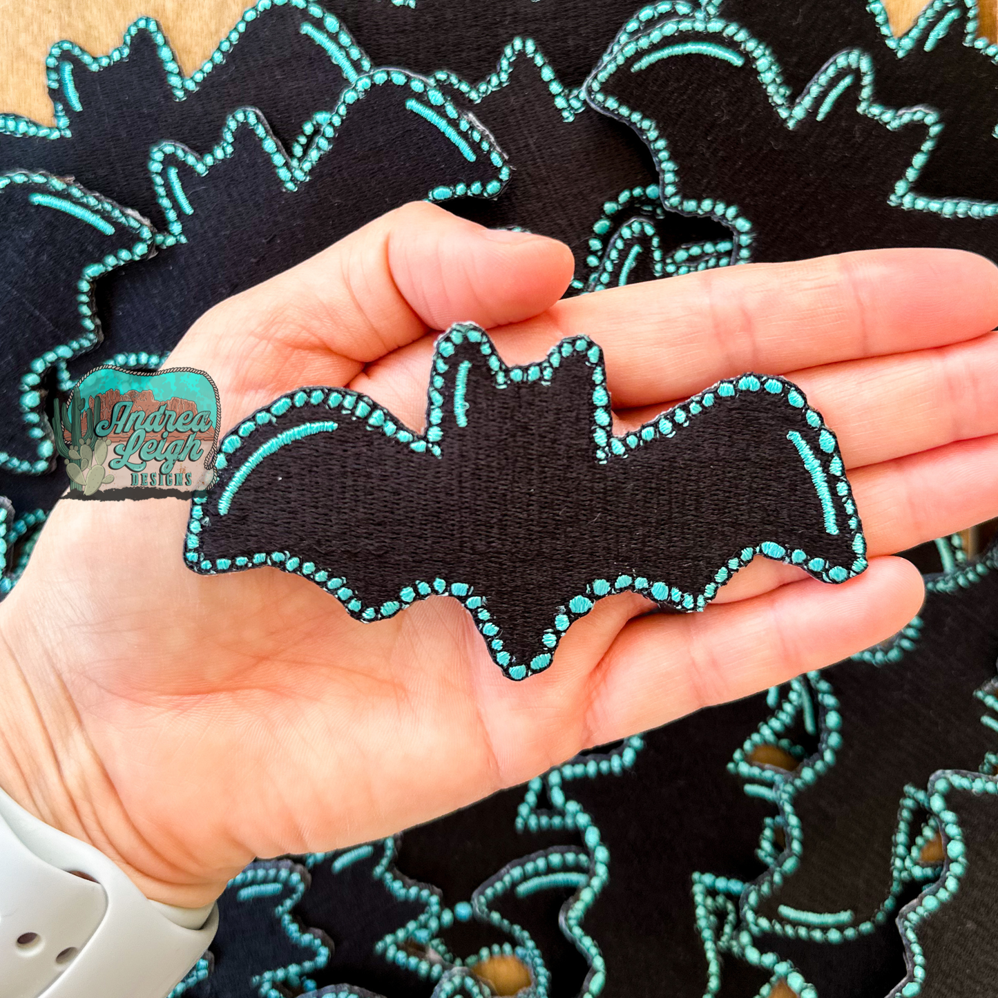 ALD EXCLUSIVE-Turquoise Bat Embroidered Patch
