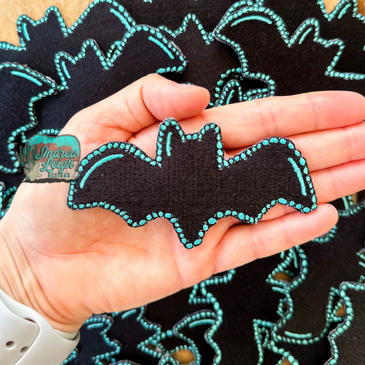 ALD EXCLUSIVE-Turquoise Bat Embroidered Patch