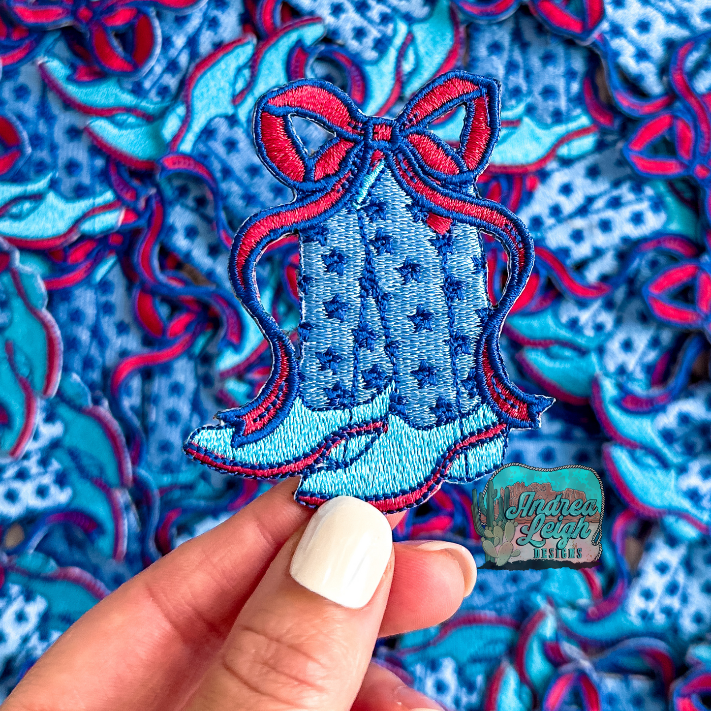 ALD EXCLUSIVE-American Cowboy Boots Embroidered Patch