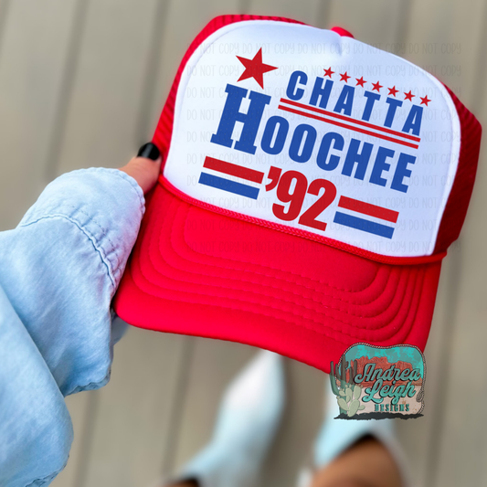 DTF Transfers Chatta Hoochee '92