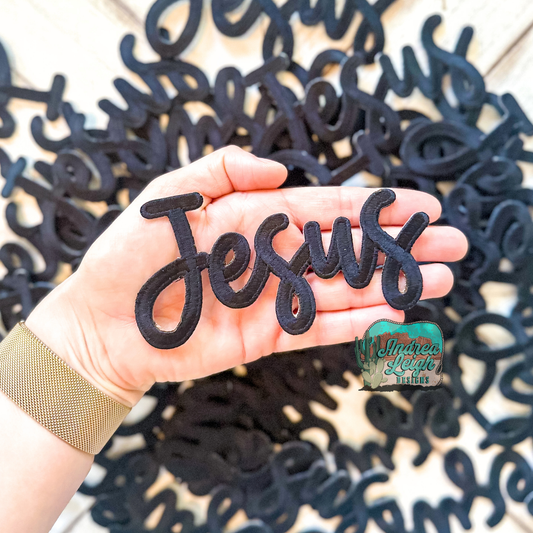 ALD EXCLUSIVE- Jesus Embroidered Patch (Black)
