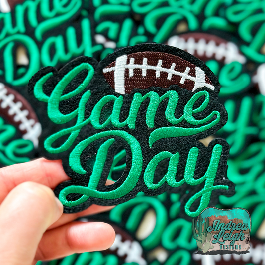 Game Day Green Embroidered Patch