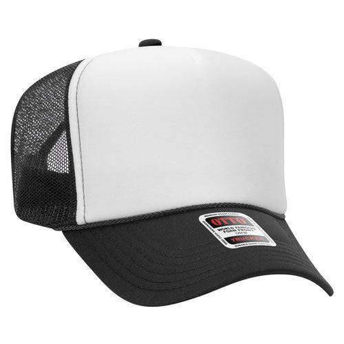 Black and White Otto Foam Trucker Hat