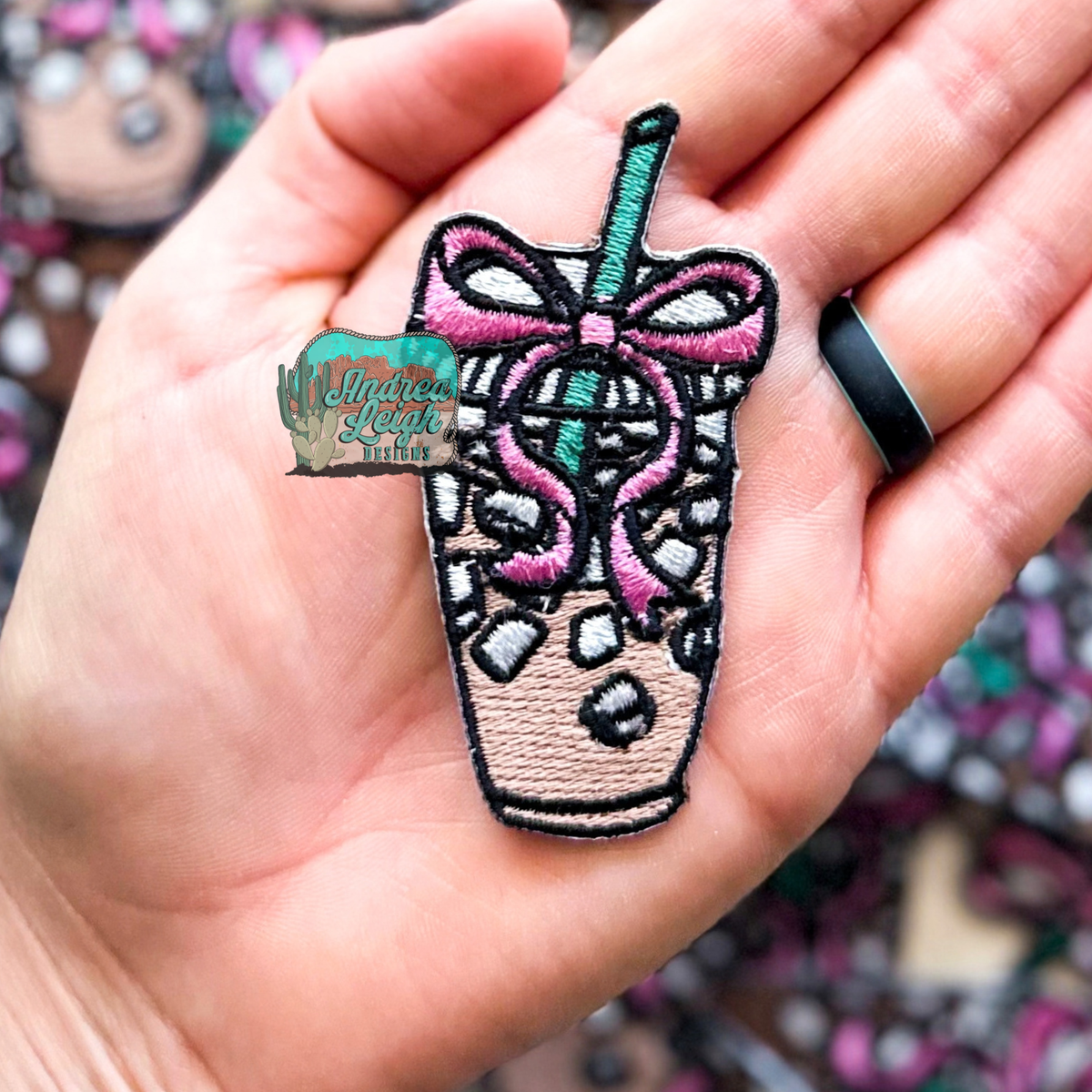 ALD EXCLUSIVE-Iced Coffee Embroidered Patch