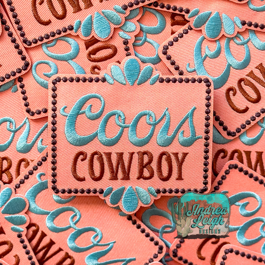 Coors Cowboy Coral Embroidered Patch