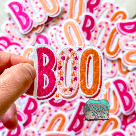 BOO Embroidered Patch