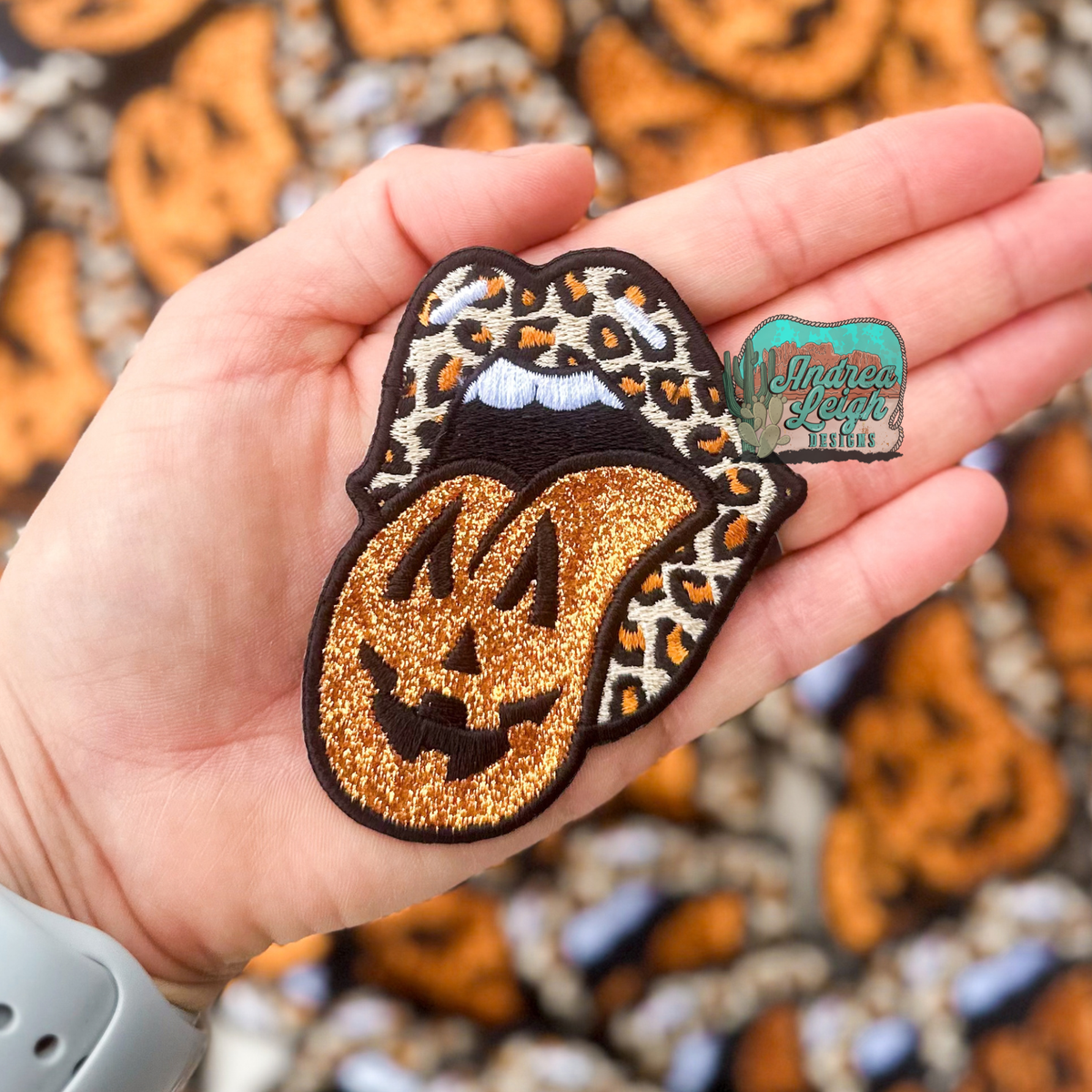 ALD EXCLUSIVE- FALL Tongue Glitter Sequin Embroidered Patch