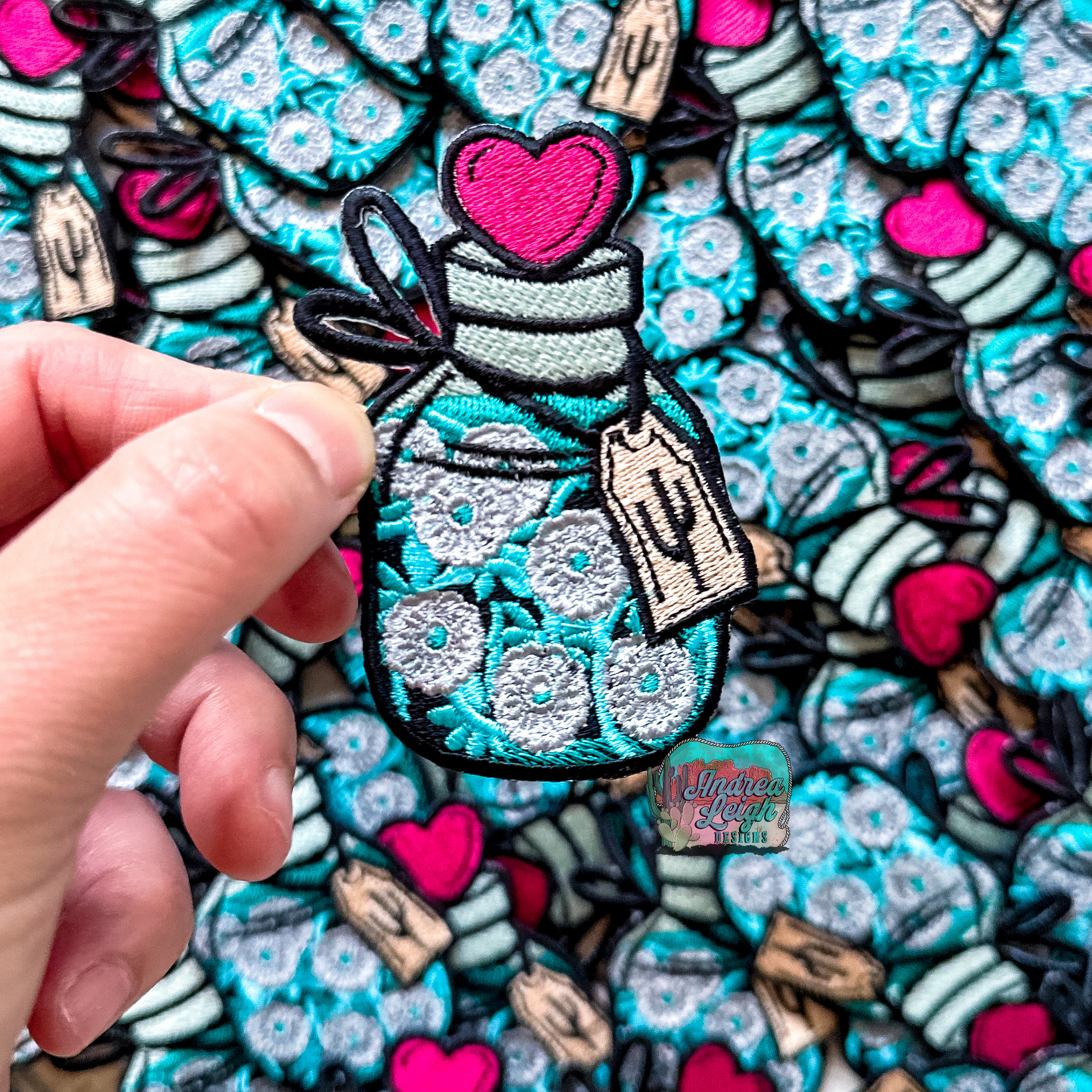 ALD EXCLUSIVE- Turquoise Potion Embroidered Patch