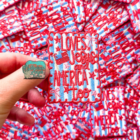 ALD EXCLUSIVE- Love Jesus and America Too Embroidered Patch