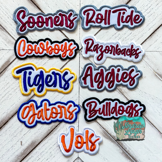 College Football Embroidered Patch