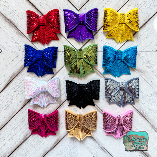 Large Coquette Bows Embroidered Patches