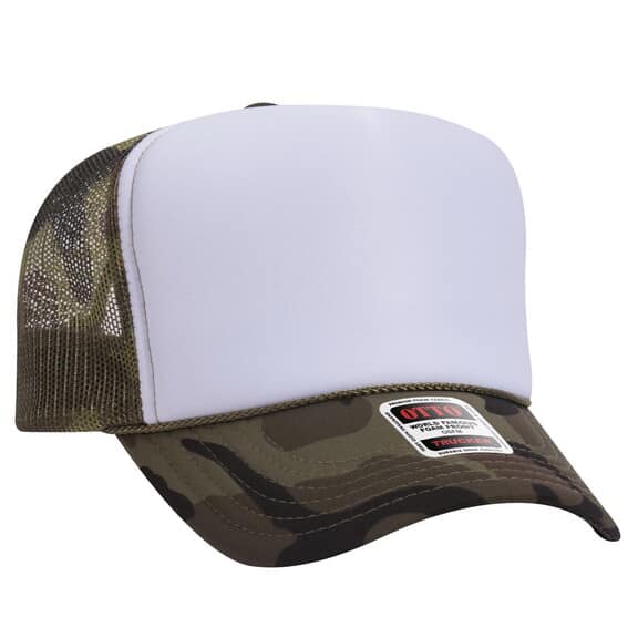 Camo/White Otto Foam Trucker Hat