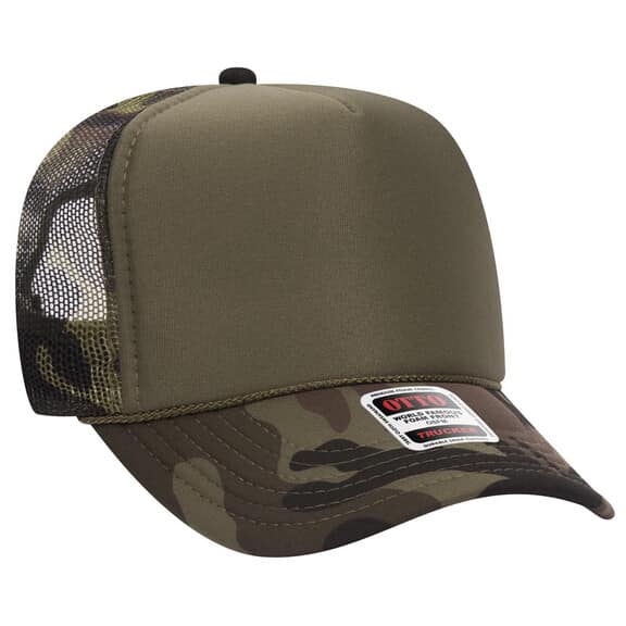 Olive Camo Otto Foam Trucker Hat