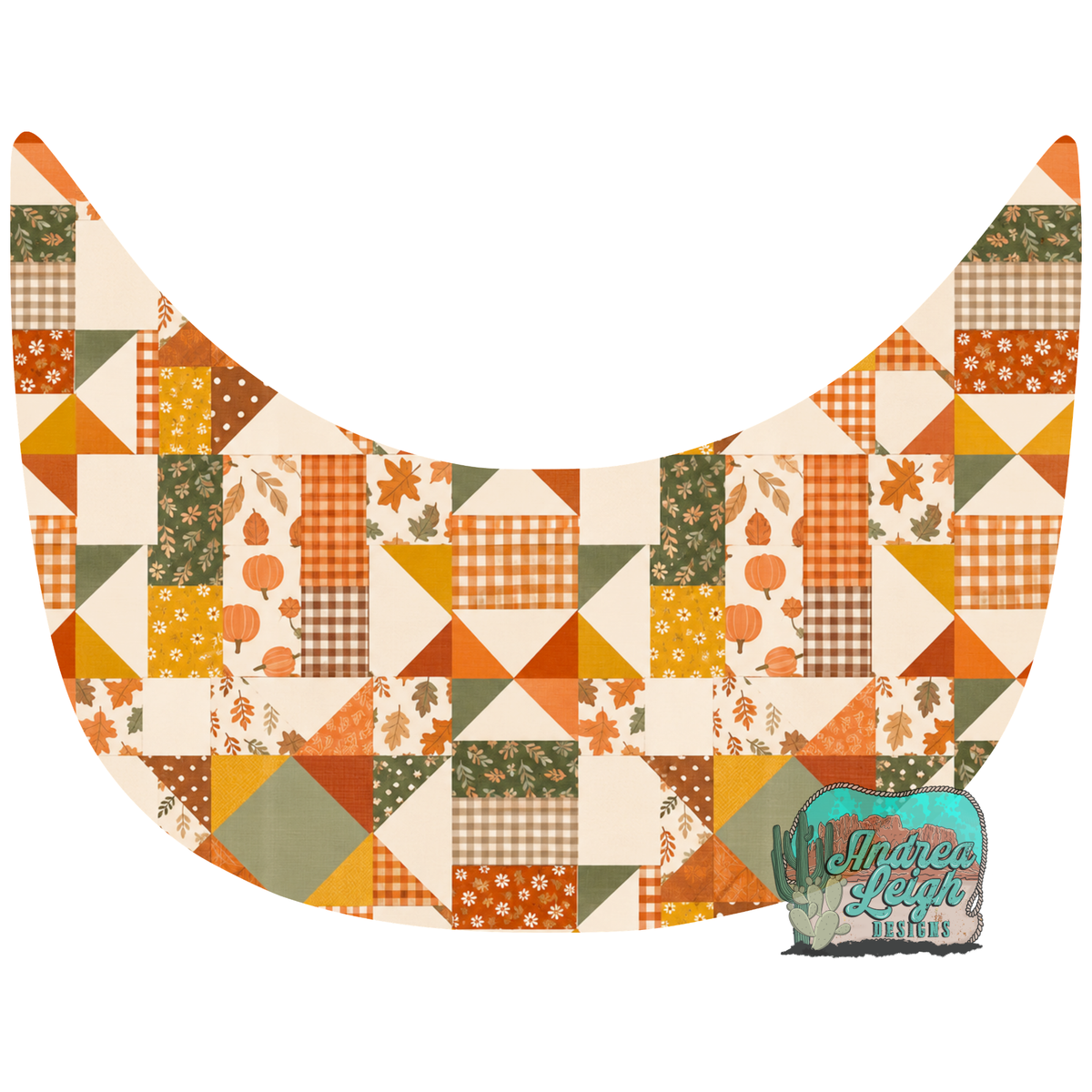 Fall Patchwork Hat Brim DTF Transfer