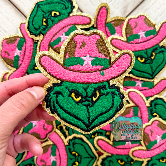 Cowboy Grinchh Embroidered Patch