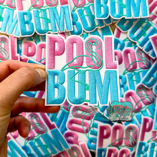 Pool Bum Embroidered Patch