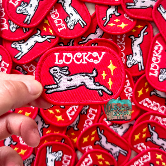 Lucky Red Embroidered Patch
