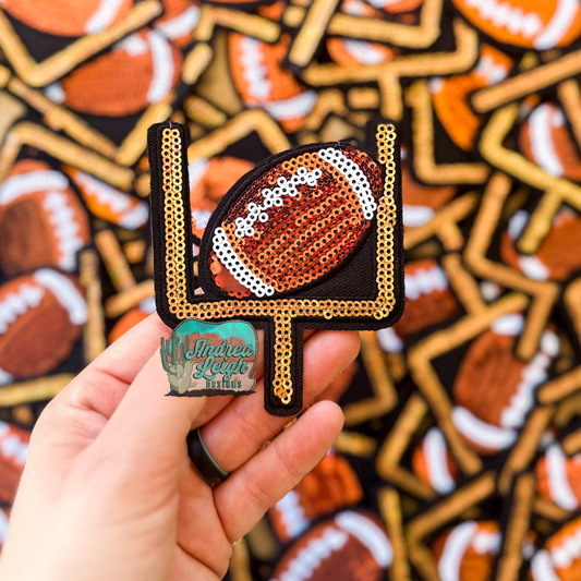 Field Goal Glitter Embroidered Patch