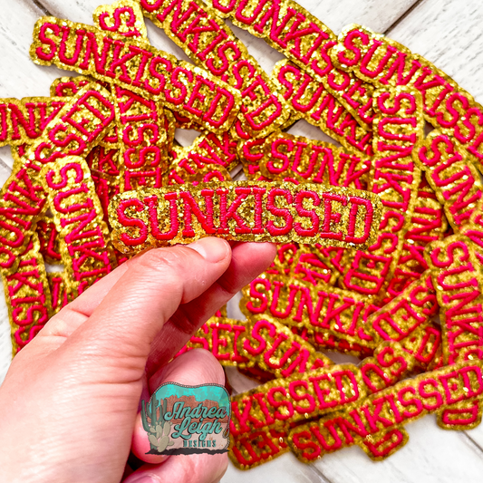 Sunkissed Glitter Embroidered Patch