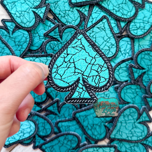 ALD EXCLUSIVE- Turquoise Spade Embroidered Patch