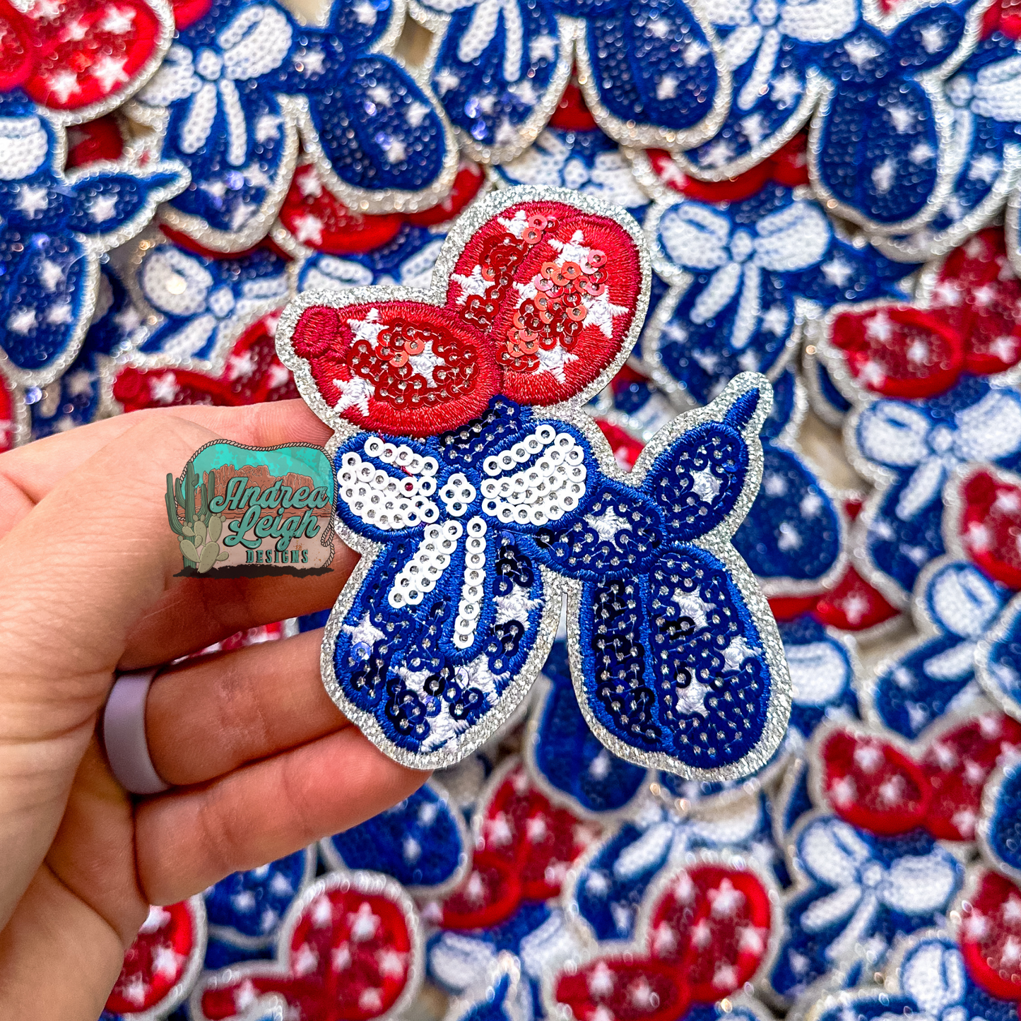 Balloon Dog Sequin Embroidered Patch