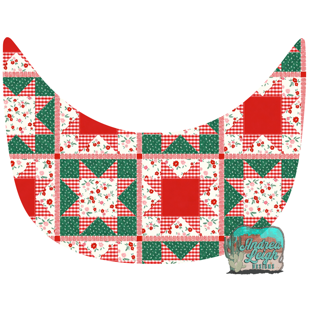 Christmas Patchwork Hat Brim DTF Transfer