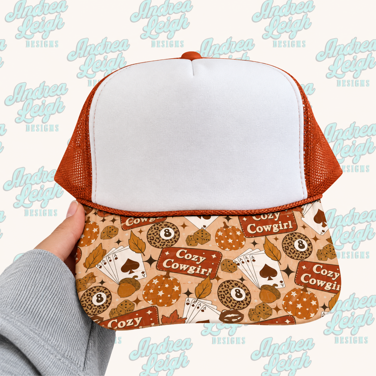 Cozy Cowgirl Hat Brim DTF Transfer