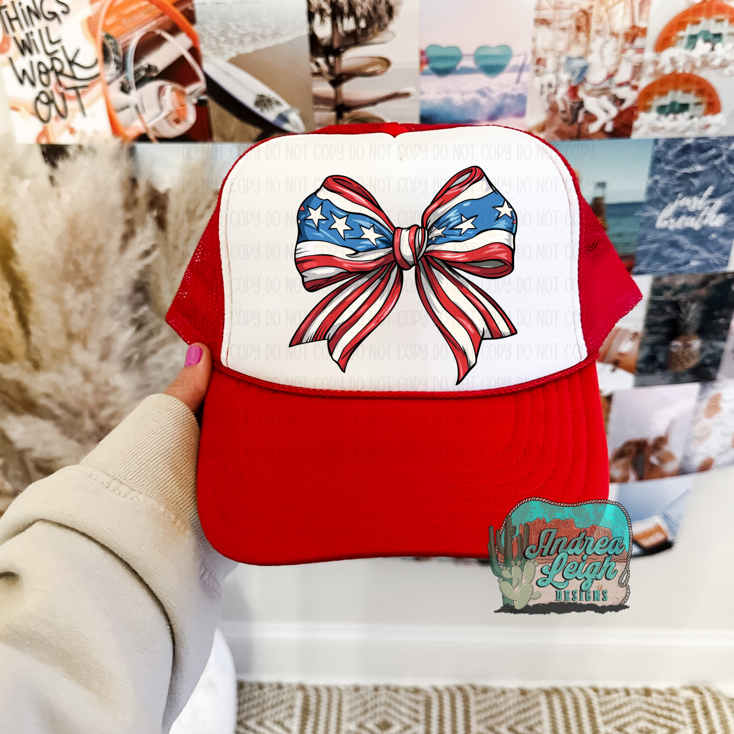 DTF Transfers American Flag Bow