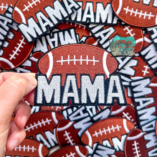 Football Mama Embroidered Patch