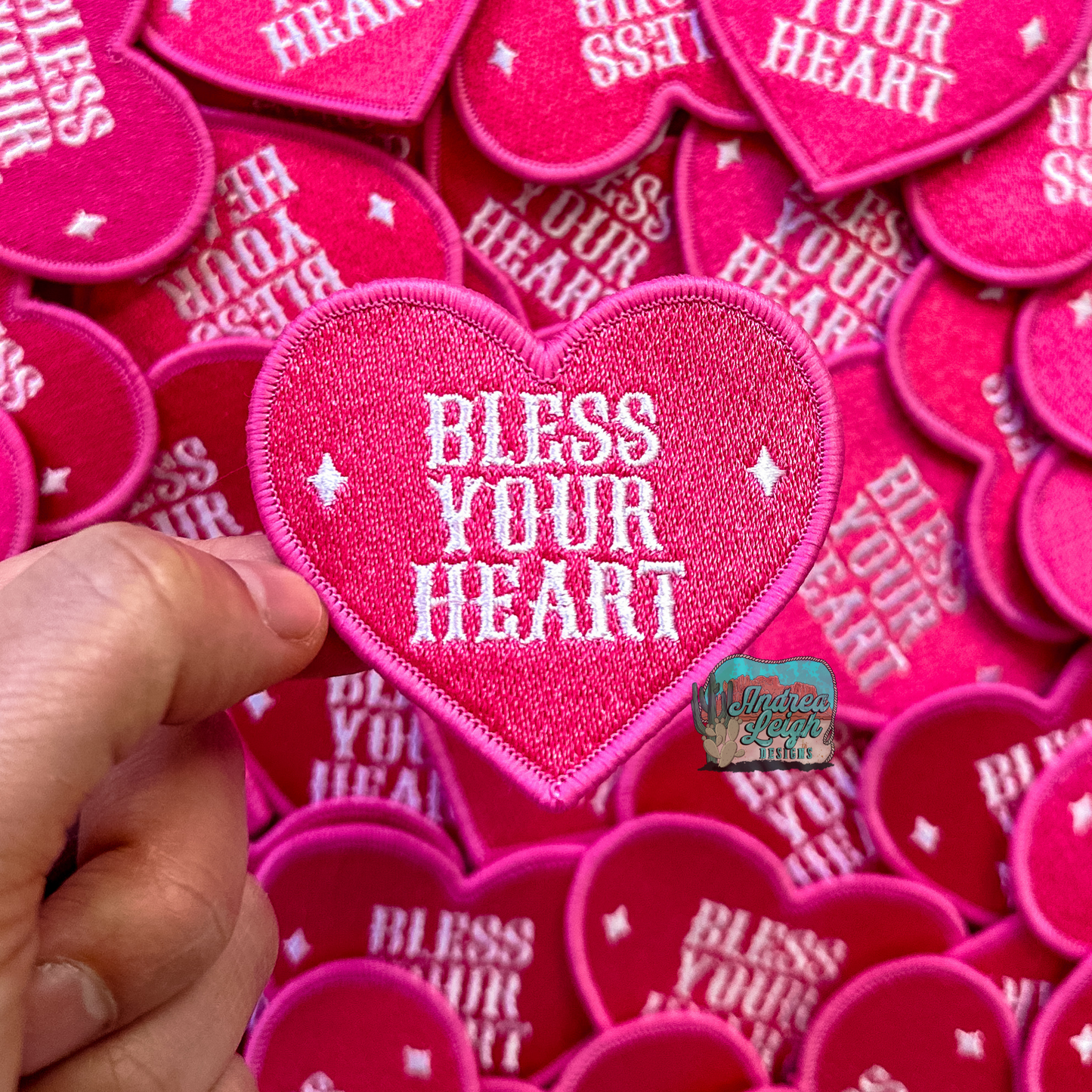 Bless Your Heart Embroidered Patch