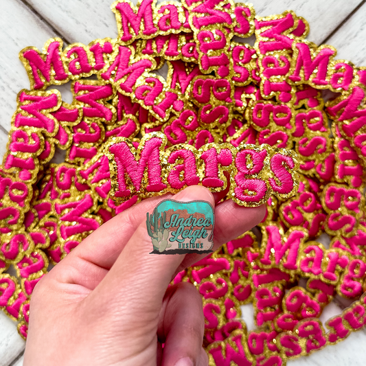 Margs Glitter Embroidered Patch