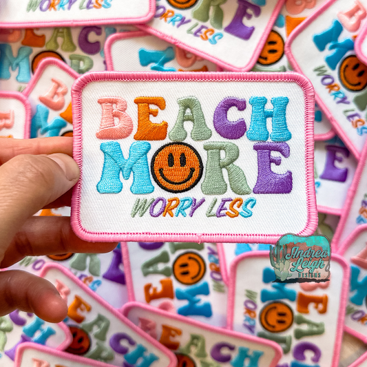 Beach More Embroidered Patch