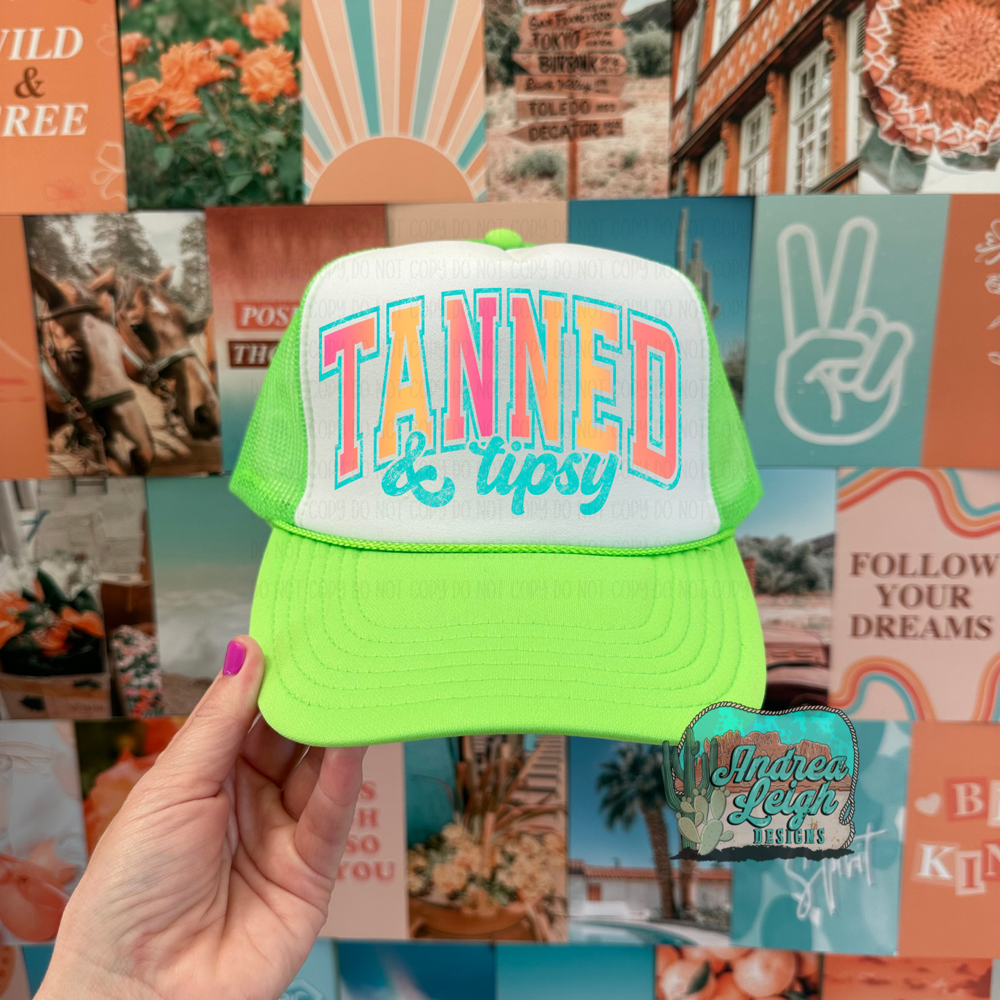 DTF Transfers Tanned and Tipsy (Different Colors)