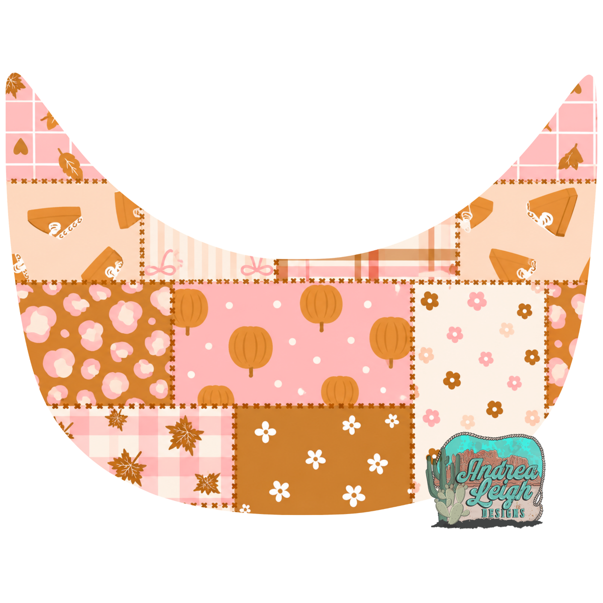 Fall Patchwork Brim DTF Transfer