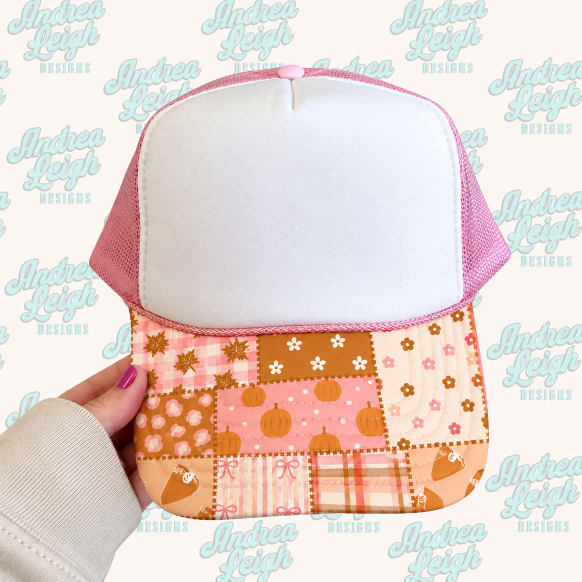 Fall Patchwork Brim DTF Transfer