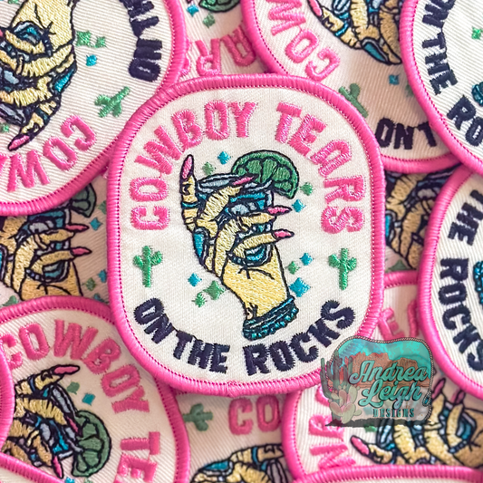 Cowboy Tears Embroidered Patch