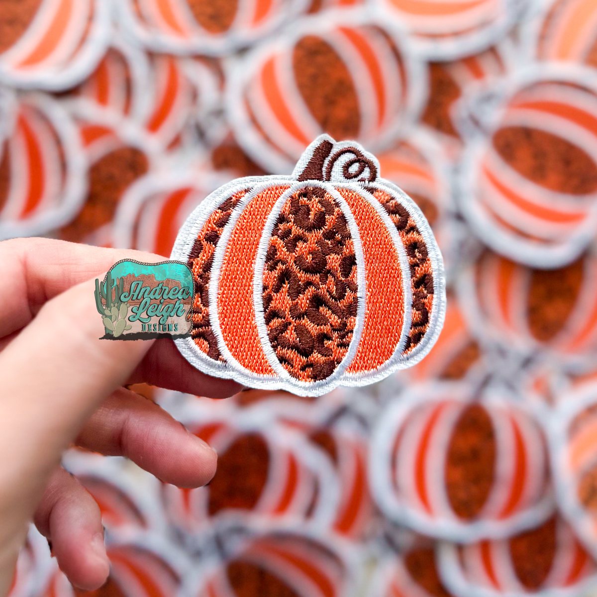 Leopard Pumpkin Embroidered Patch