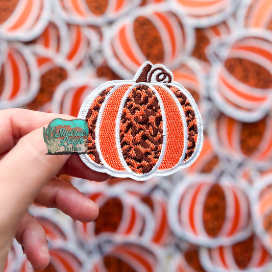 Leopard Pumpkin Embroidered Patch