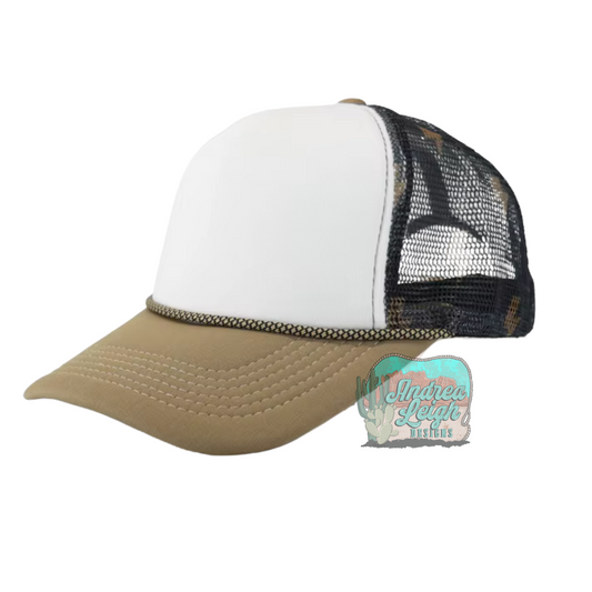 Black and Tan Lighting Bolt Trucker Hat