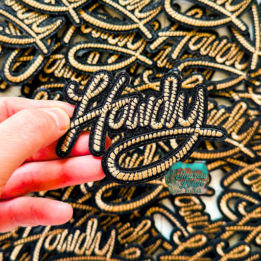Glitter Howdy Embroidered Patch